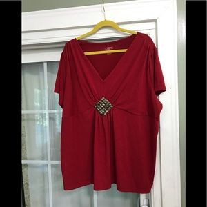 Lane Bryant 26/28 red shirt